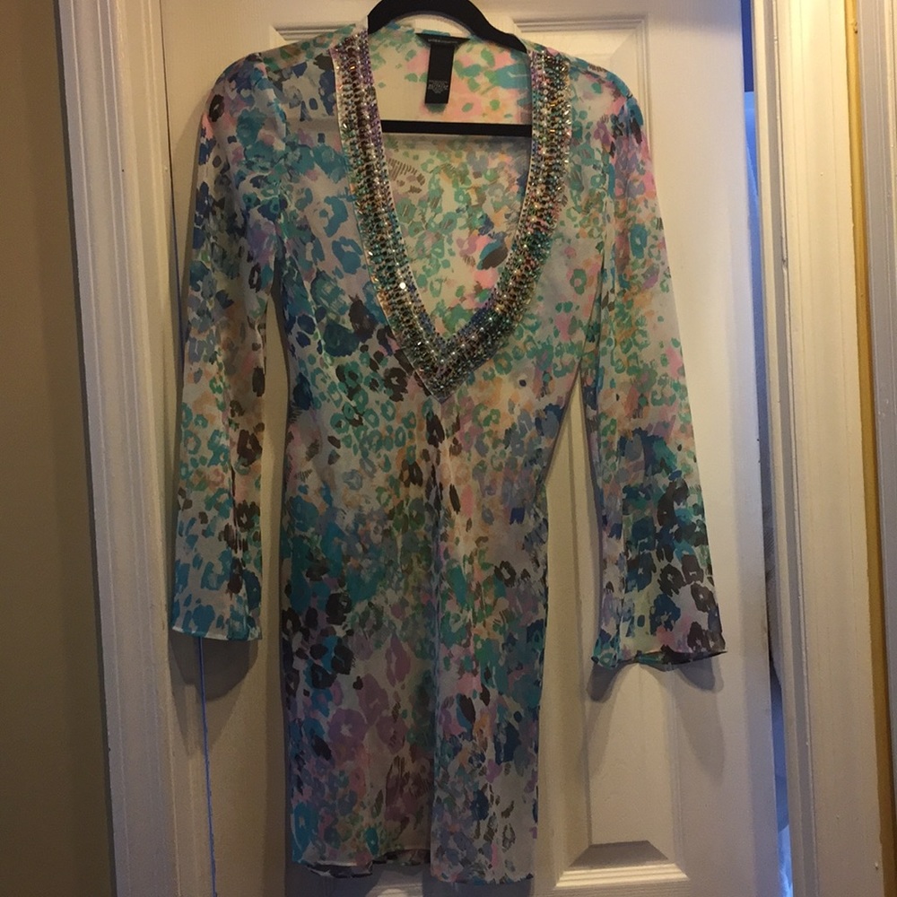 Bathing suit cover up with prints